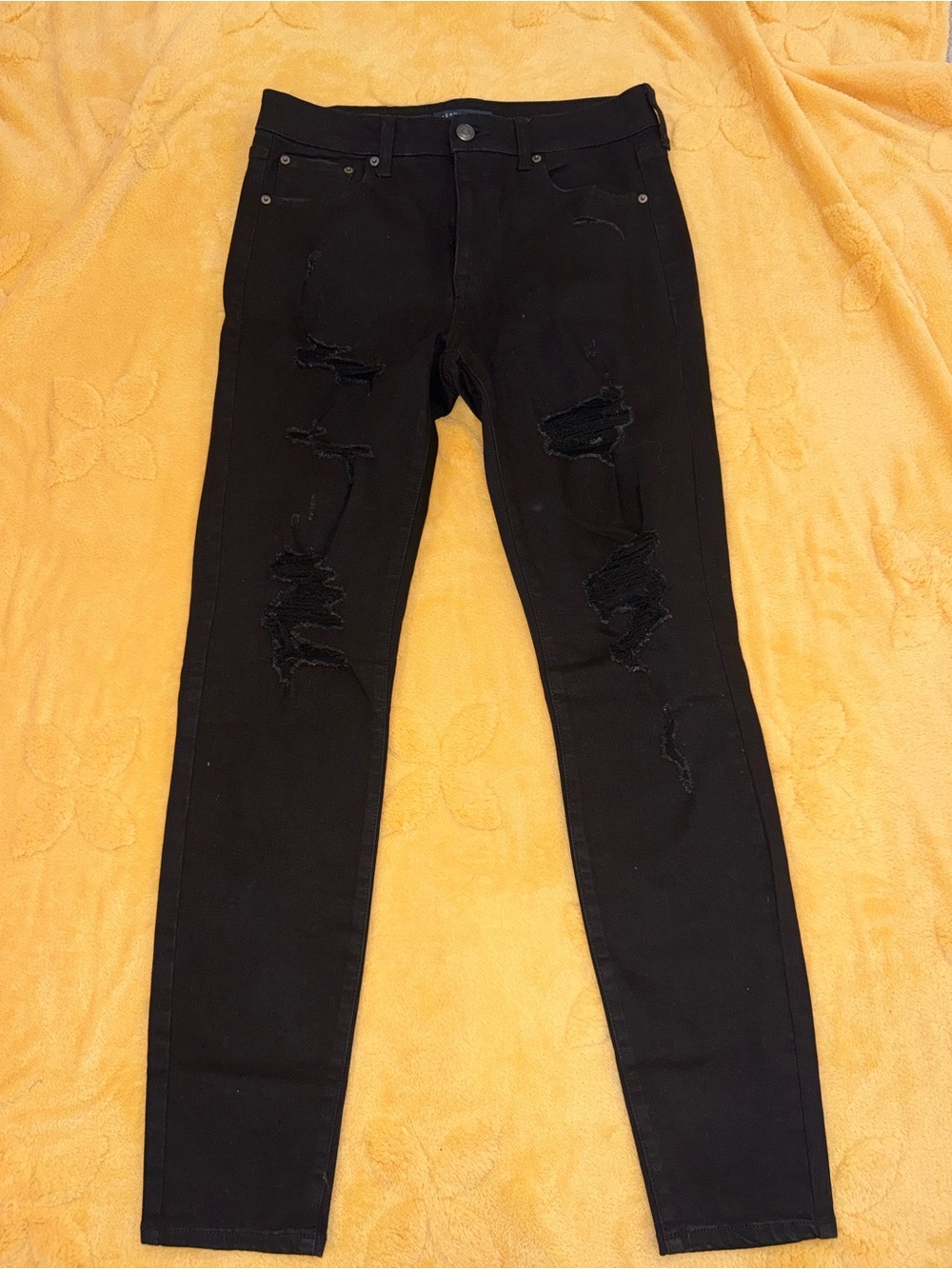 Aeropostale Black Distressed Skinny Jeans